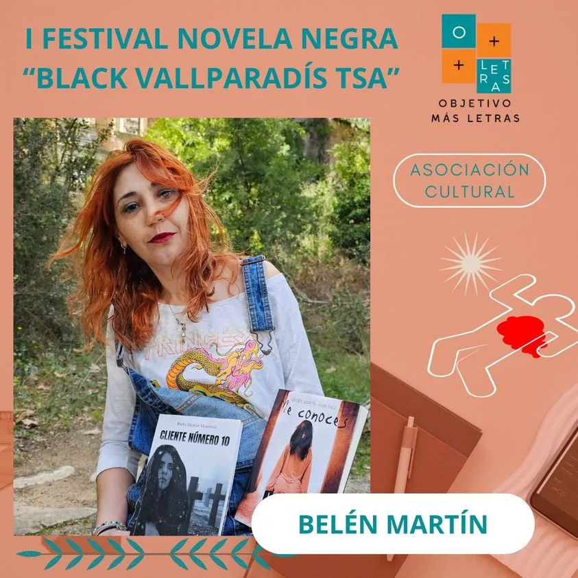 La Escritora y Autora Belén Martín Martínez en Primer festival de novela negra de vallparadis